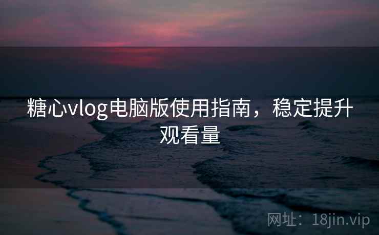 糖心vlog电脑版使用指南,稳定提升观看量