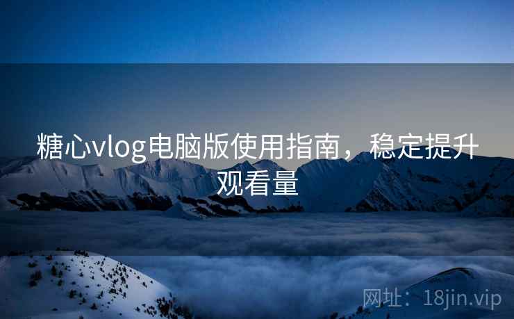 糖心vlog电脑版使用指南,稳定提升观看量